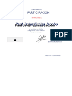 Paul Javier Zuñiga Jacobo: Participación