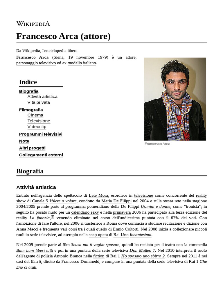 Francesco Arca (Attore) | PDF