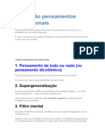 O Que São Pensamentos Disfuncionais