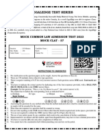 Legaledge Test Series: Mock Common Law Admission Test 2023 Mock Clat - 37