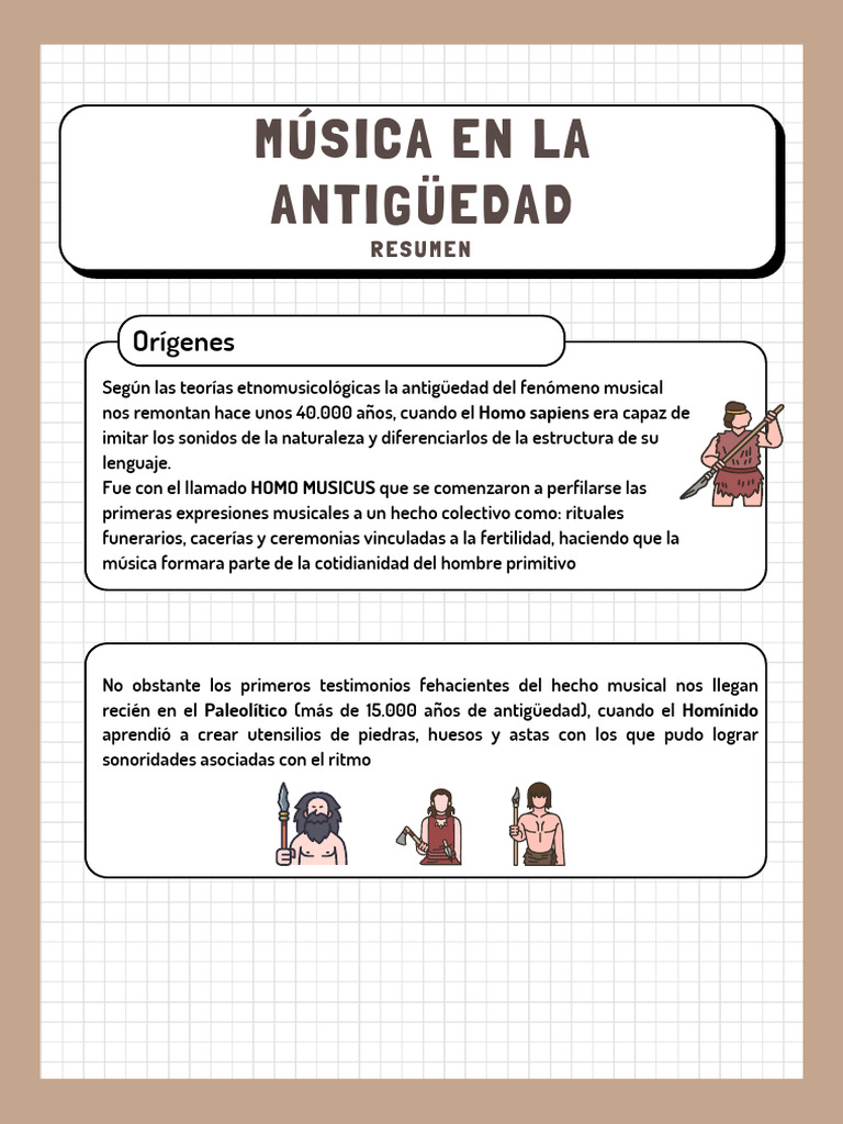 Música en la Antigüedad: Orígenes y Culturas | PDF | Instrumentos musicales