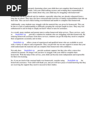 Letter to Teacher From Parent for Not Doing Homework