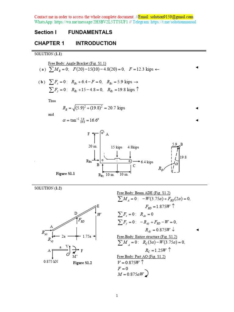 Structural Analysis Solutions Guide | PDF | Mechanical Engineering ...