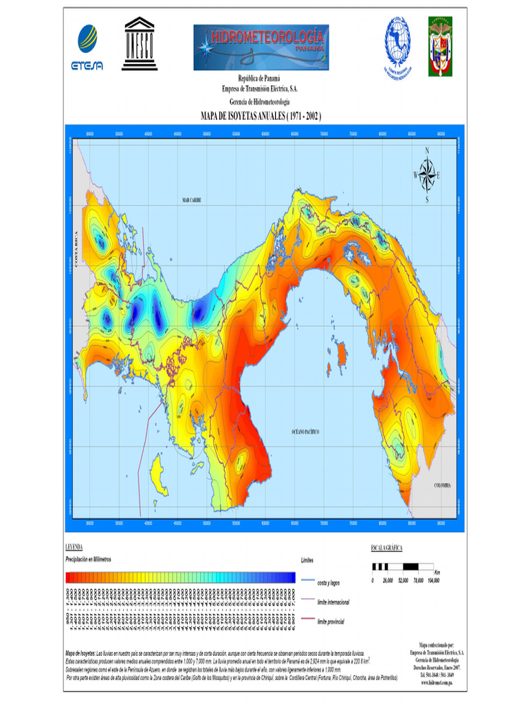 Map of annual rainfall panama edafologia pdf