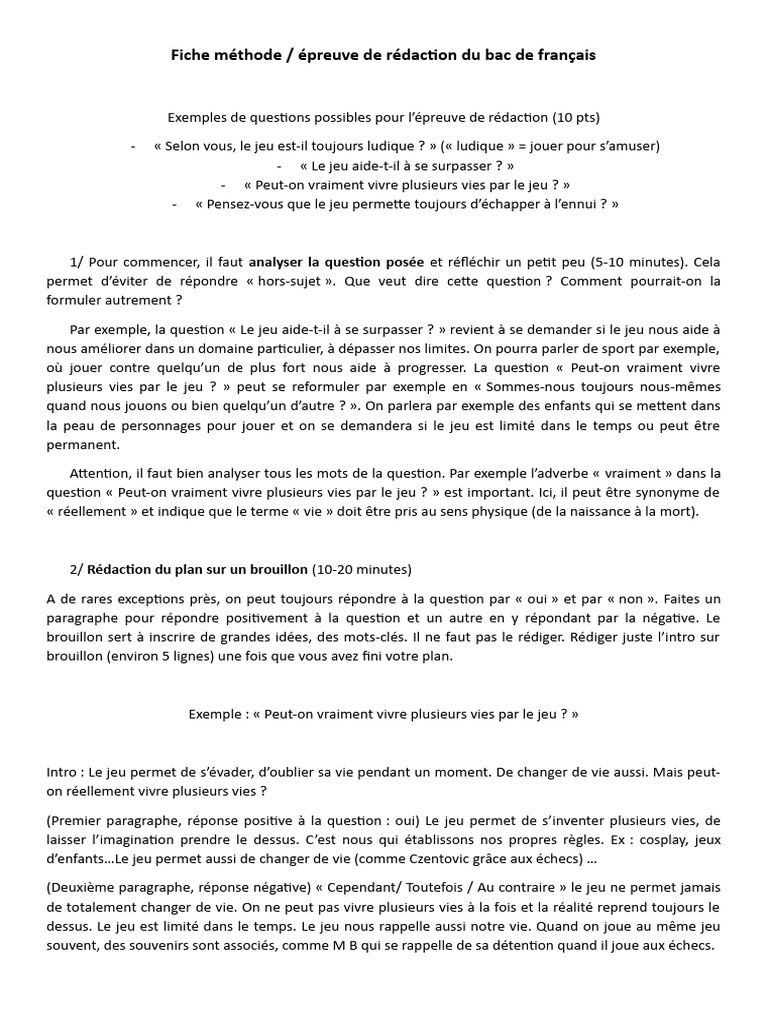Rédaction efficace pour le bac de français PDF — free download
