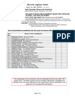 Final Shorlisted List Junior Library Assistant