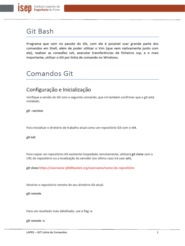 Comandos Básicos do Git Bash | PDF | Cápsula segura | Software de sistema