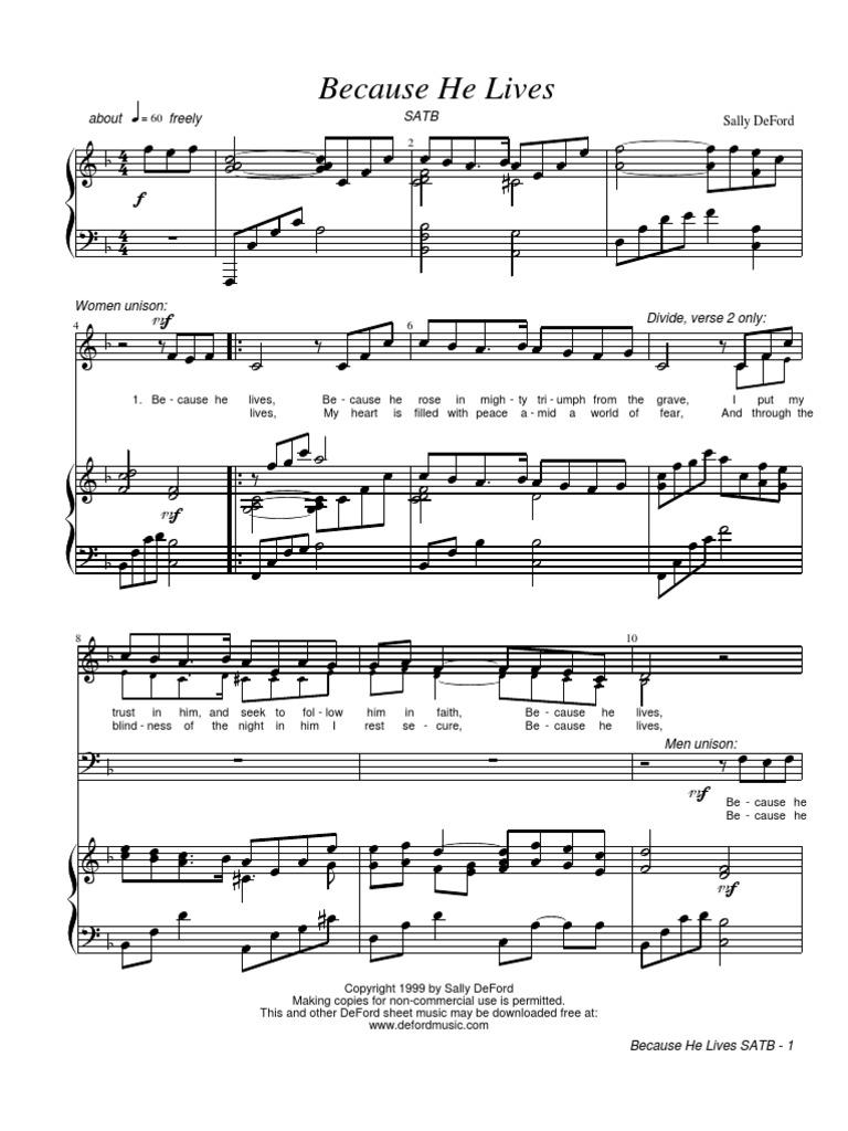 Because He Lives | Choral Music | Vocal Music