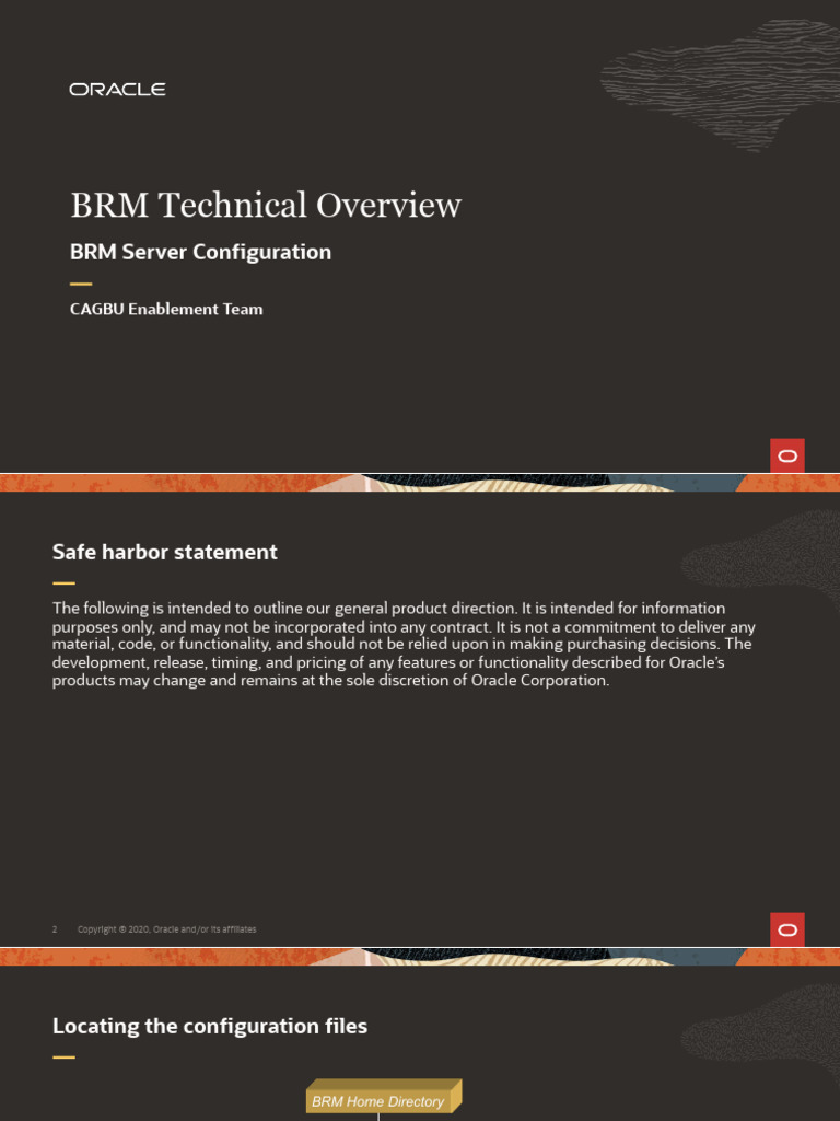 Technical Overview 03 - BRM Configuration | PDF | Databases | Oracle ...