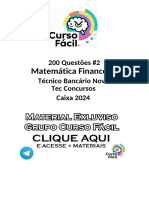 200 Questões #2 - Matemática Financeira - Técnico Bancário - Caixa 2024