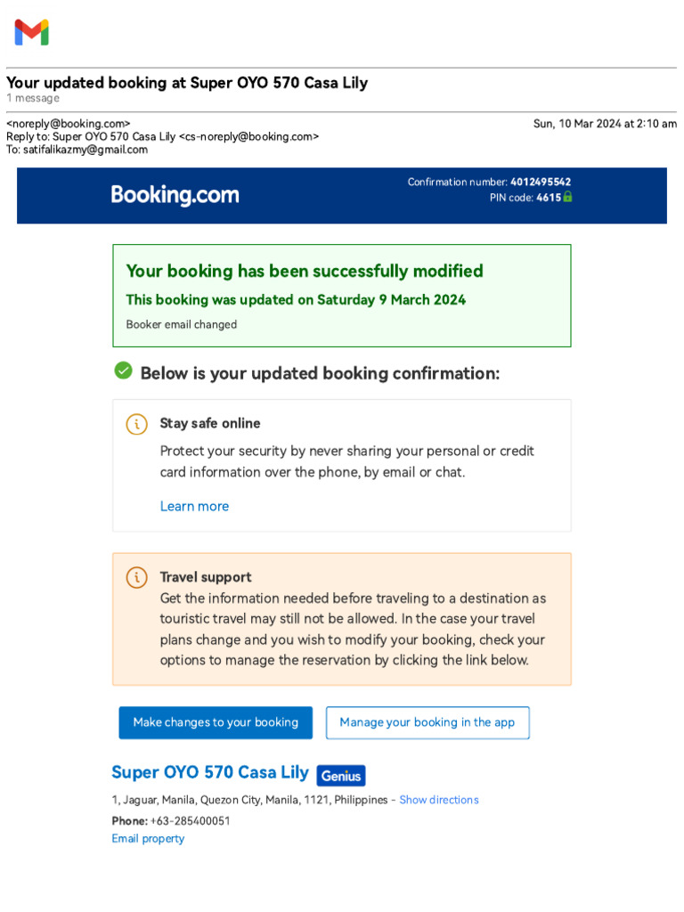 Booking Confirmation Update | PDF | Debit Card | Payments