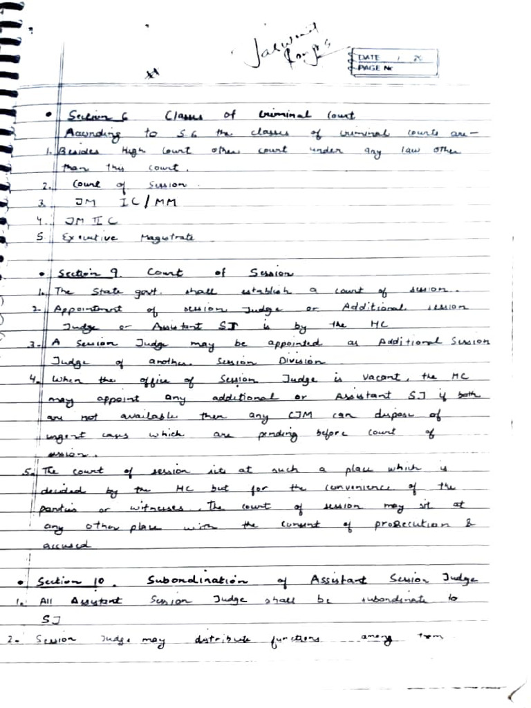 Jaswant Sir's Classes Notes CRPC - 230427 - 235631 | PDF