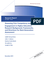 Assessing Civic Competency and Engagaement Study in Higher Ed