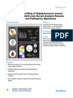 2020,Cell; 金黄色葡萄球菌血症Mortality Risk Profiling of Staphylococcus aureus Bacteremia by Multi-omic Serum Analysis Reveals Early Predictive and Pathogenic Signatures