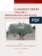 (Brill's Studies in Intellectual History 161) Suzanne Stern-Gillet, Kevin Corrigan - Reading Ancient Texts 1_ Presocratics and Plato_ Essays in Honour of Denis O'brien-Brill Academic Publishers (2008)