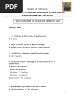 Quiz Biblique : Questions et Réponses | PDF | Livre de la Genèse | Moïse