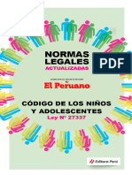 CODIGO DE LOS NINOS Y ADOLESCENTES LEY No27337 PERU