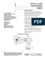 Low Cost 1.2 G Dual Axis Accelerometer ADXL213: Features General Description