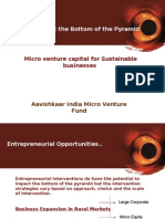 Investing at The Bottom of The Pyramid: Micro Venture Capital For Sustainable Businesses
