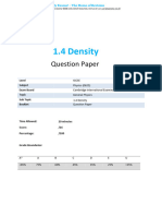 1.4 - Density QP - CIE IGCSE Physics