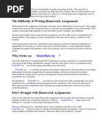 Group Counseling Homework Assignments