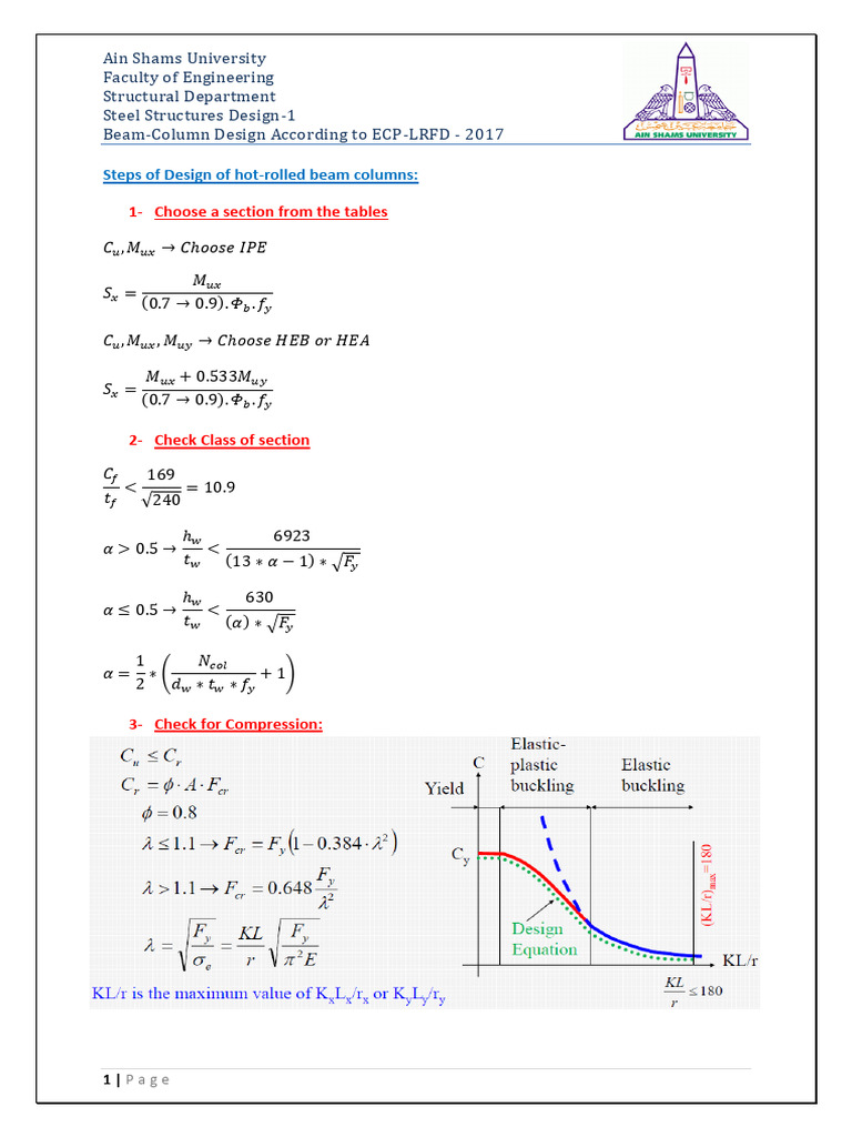 Solved examples on beam column 1 pdf buckling beam structure 