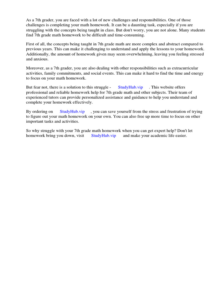 Homework For 7th Grade Math Pdf Worksheet Mathematics