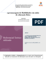 Apresentação - Artigo Aprendizagem Motora - 2024.1