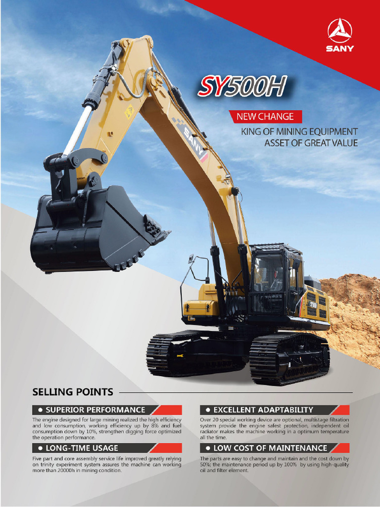 Brochure Excavadora SY500H | PDF