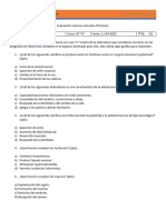 Evaluación ciencias naturales 8º básico