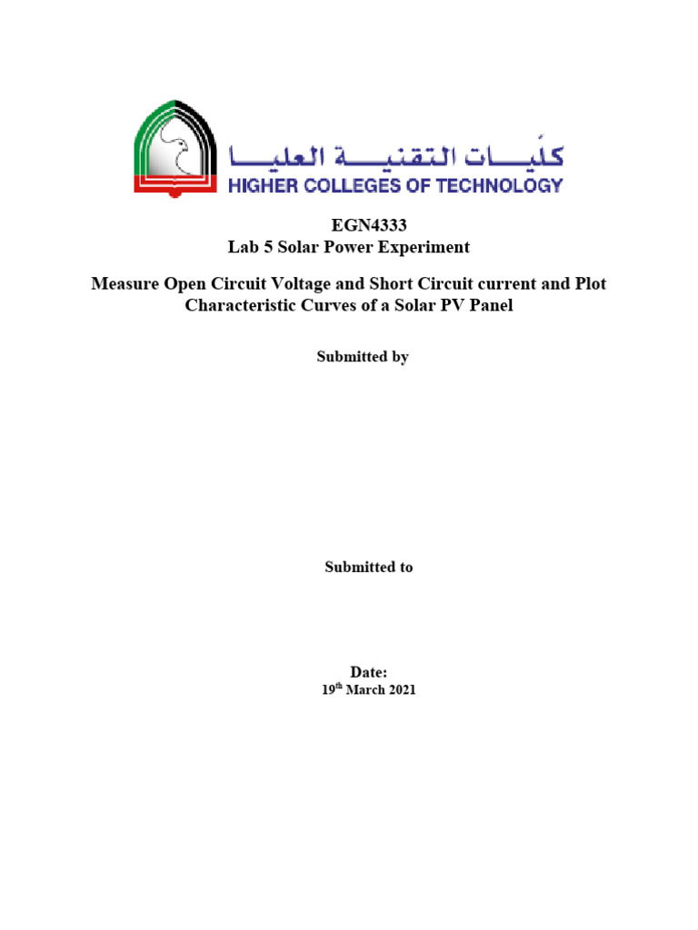 Measuring Voc and Isc in Solar Panels | PDF | Photovoltaics | Solar Power