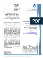 Processos de Negociaes Articulaes de Polticas Prticas Curriculares No Cenrio Pandmico Da Covid 19