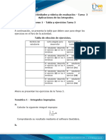 Anexo 1 - Tabla y ejercicios Tarea 3