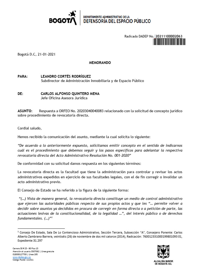 Procedimiento de Revocatoria Directa | PDF | Gobierno | Justicia