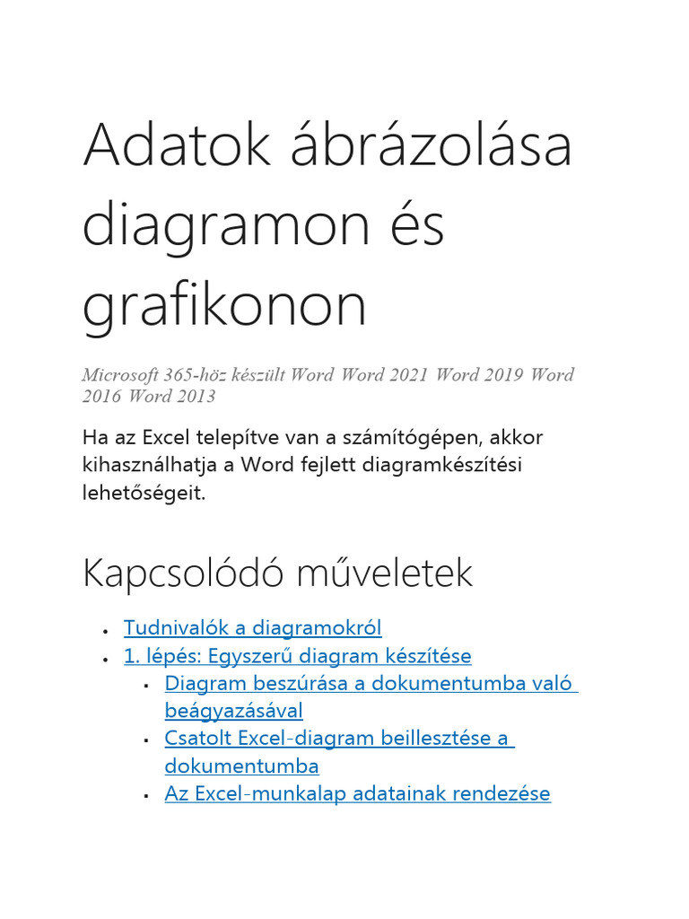 Adatok Ábrázolása Diagramon És Grafikonon | PDF