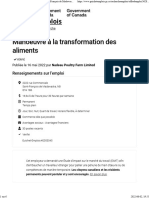 Manoeuvre À La Transformation Des Aliments - Saint-François de Madawaska, NB - Emploi - Guichet-Emplois 0
