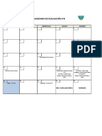 Calendario de Evaluación 6°B: Marzo Lunes Martes Miércoles Jueves Viernes