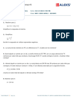 Hoja de Trabajo Algebra 1