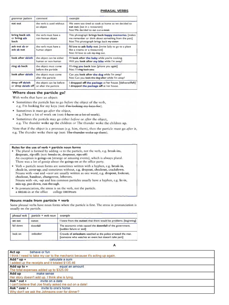 Phrasal Verbs | PDF