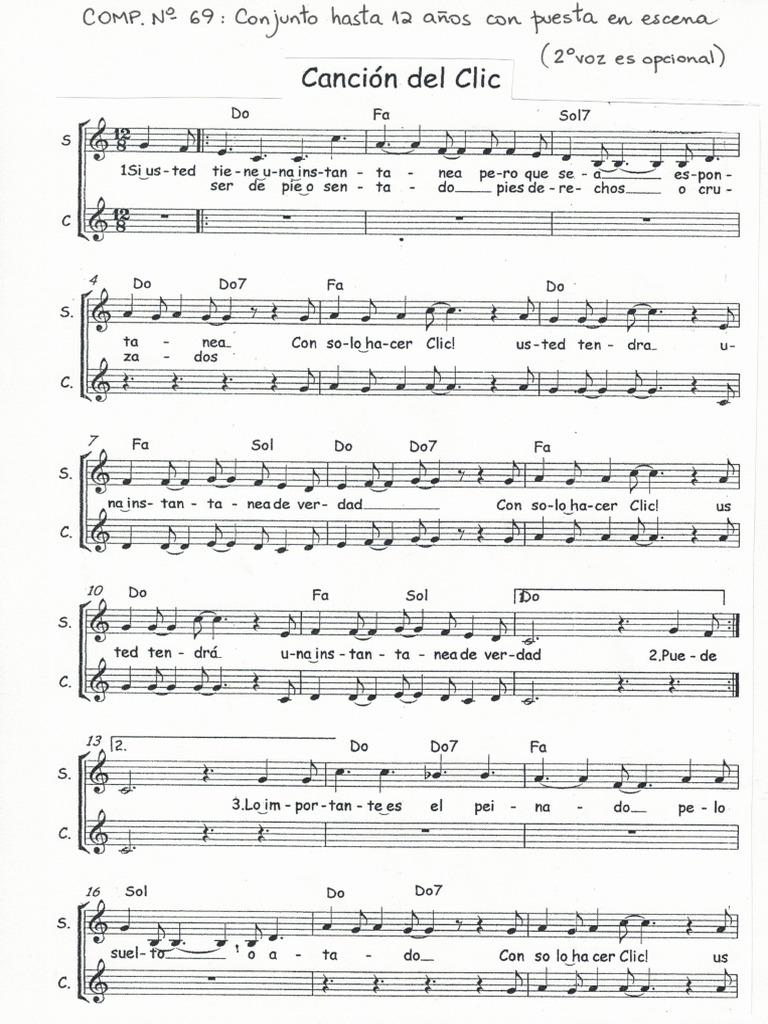 Comp. 69 Canción del click | PDF