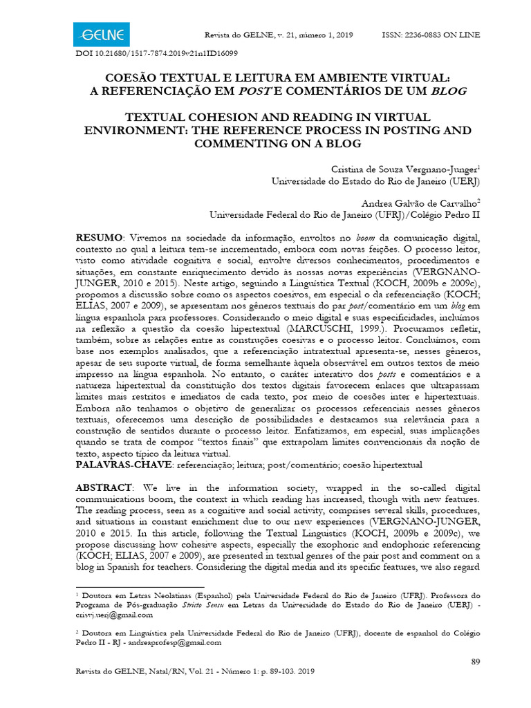Vrds coes o textual e leitura em ambiente virtual diagramado 89 103