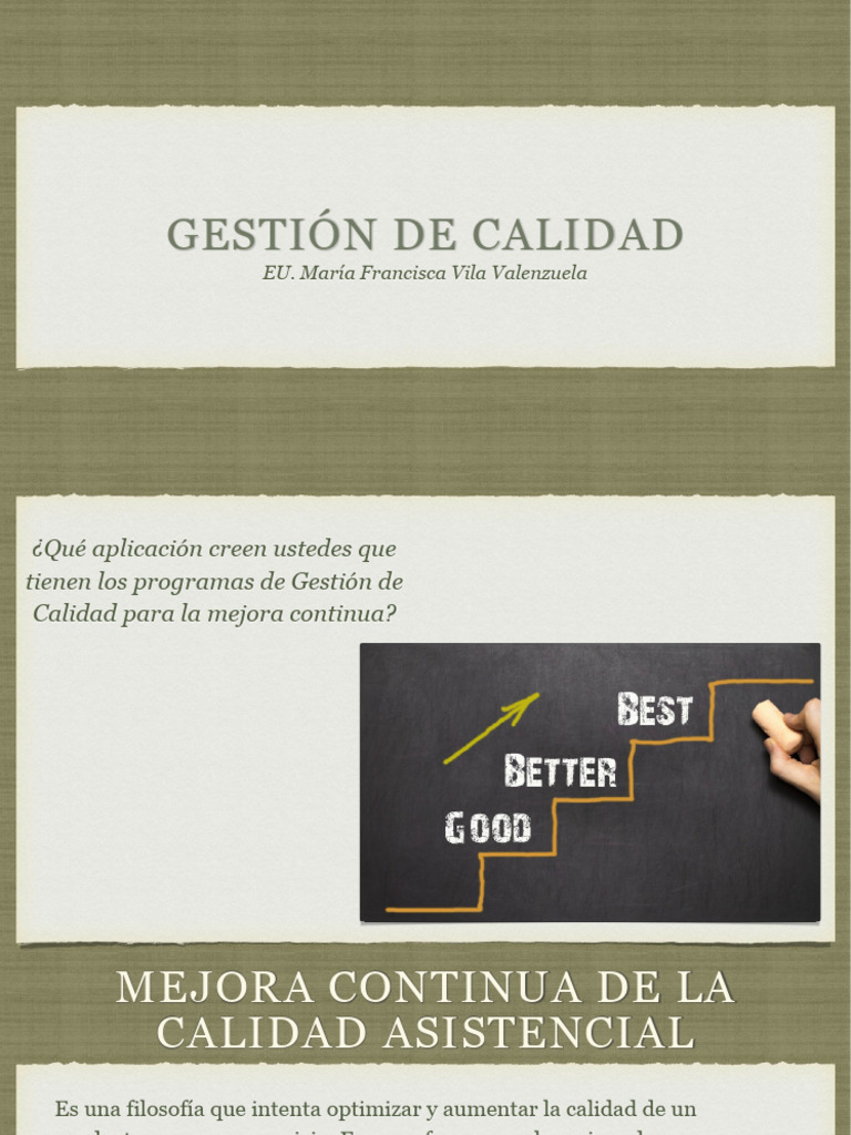 Mejora Continua en Gestión de Calidad | PDF | Calidad (comercial ...