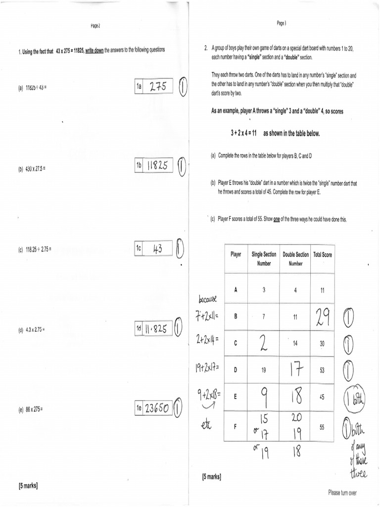 MGS 2020 Arithmetic Section B Answers 05.10.23 | PDF