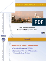 General Introduction To CDMA Mobile Communications: CDMA Business Department Shenzhen ZTE Corporation, China
