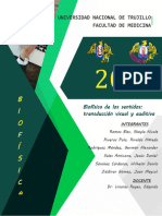 BIOFÍSICA - 4to INFORME - BIOFISICA DE LOS SENTIDOS TRANSDUCCION VISUAL Y AUDITIVA PDF
