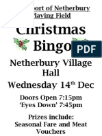 Christmas Bingo Poster - Dec2011