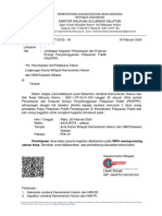 Undangan Kegiatan Pemantauan Dan Evaluasi Kinerja Penyelenggaraan Pelayanan Publik (PEKPPP)