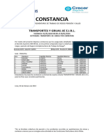 Constancia: Transportes Y Gruas Jje E.I.R.L