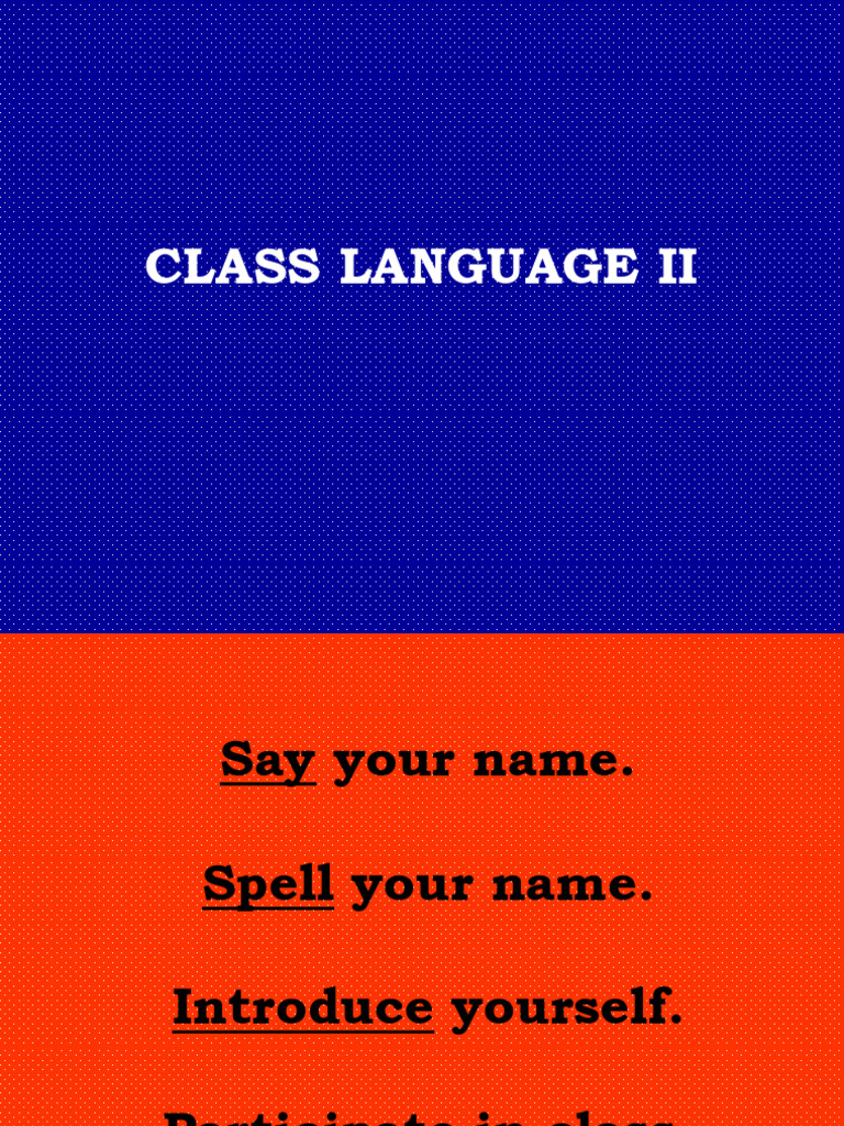 Language Class Participation Activities | PDF | Career & Growth ...