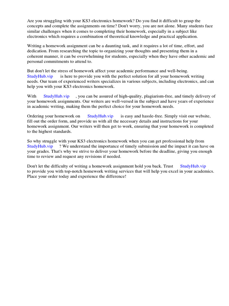 Ks3 Electronics Homework Download Free PDF Homework Facebook
